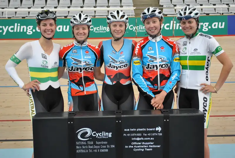 woman cyclists with box